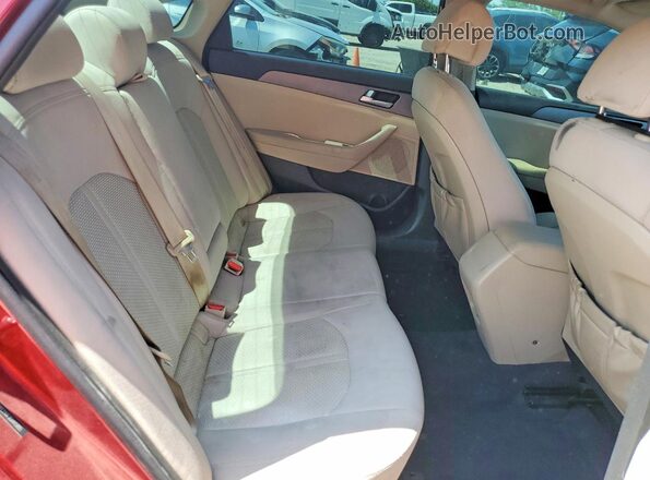 5NPE24AF3GH415885 2016 HYUNDAI SONATA Red Հետևի նստատեղերի տեսք