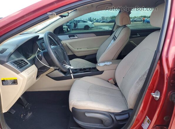 5NPE24AF3GH415885 2016 HYUNDAI SONATA Red Սալոնի դիմացի տեսք