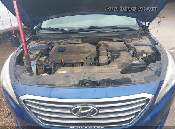 5NPE24AF3GH431102 2016 HYUNDAI SONATA Blue Widok z tyłu