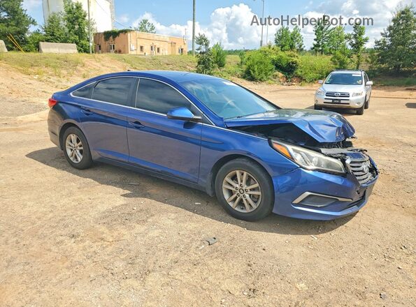 5NPE24AF3HH438634 2017 HYUNDAI SONATA Синий Передняя правая четверть