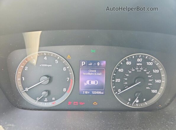 5NPE24AF3HH438634 2017 HYUNDAI SONATA Синий Вид щитка приборов