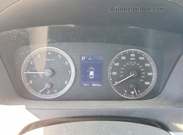 5NPE24AF3HH472797 2017 HYUNDAI SONATA Black ხელსაწყოთა პანელის ხედი