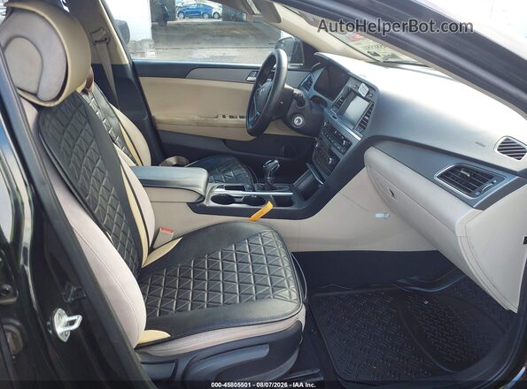 5NPE24AF3HH499336 2017 HYUNDAI SONATA Black Вид салону спереду