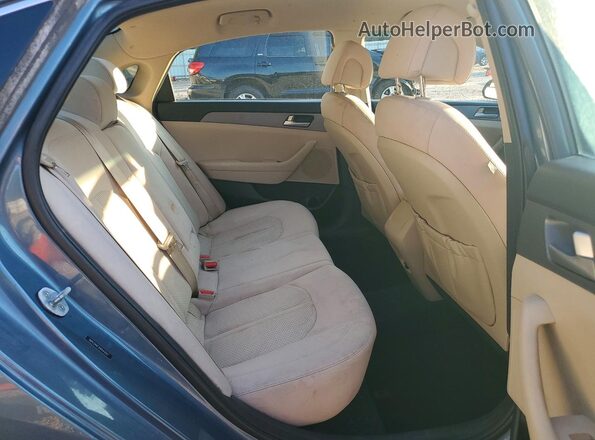 5NPE24AF3HH543187 2017 HYUNDAI SONATA Blue Rear seats view