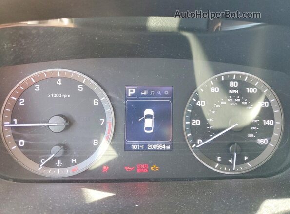 5NPE24AF3HH563570 2017 HYUNDAI SONATA Black Widok zestawu wskaźników