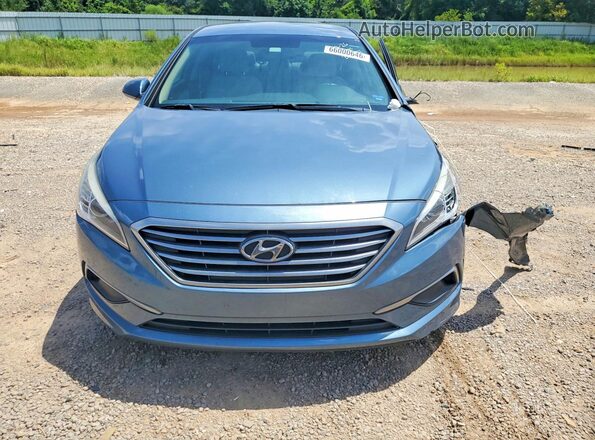 5NPE24AF3HH594835 2017 HYUNDAI SONATA Blue Вид спереду