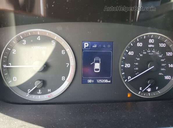 5NPE24AF3HH594835 2017 HYUNDAI SONATA Blue Вид щитка приладів