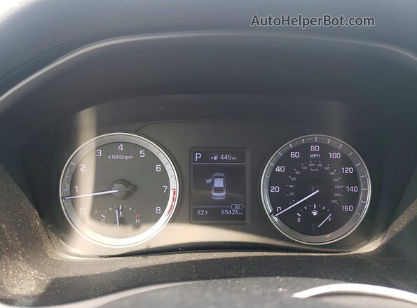 5NPE24AF3JH601403 2018 HYUNDAI SONATA Серебряный Вид щитка приборов