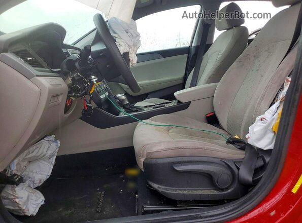 5NPE24AF3JH602180 2018 HYUNDAI SONATA Red Սալոնի դիմացի տեսք