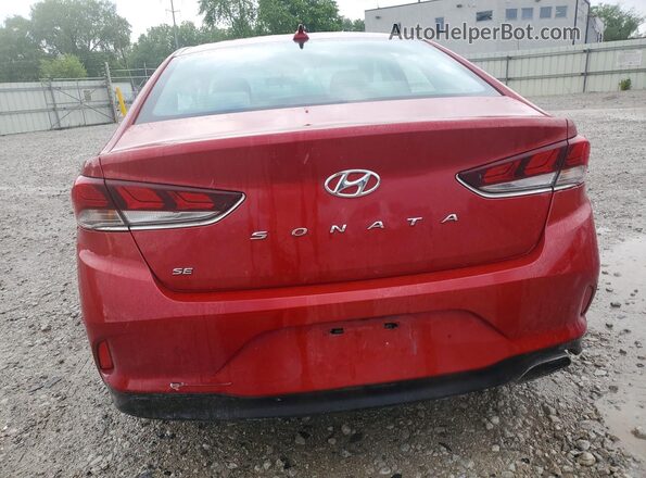 5NPE24AF3JH602180 2018 HYUNDAI SONATA Red Հետևի տեսք