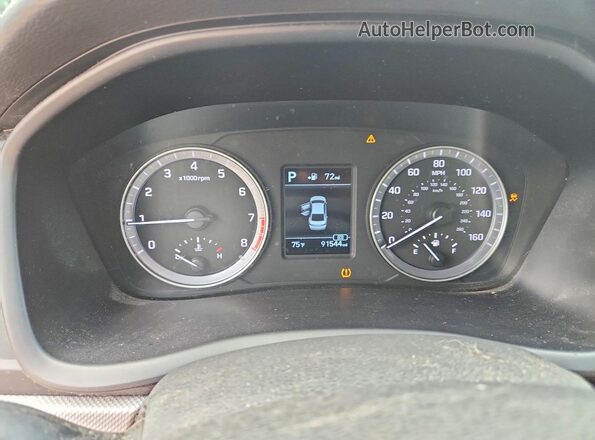 5NPE24AF3JH611820 2018 HYUNDAI SONATA Black Widok zestawu wskaźników