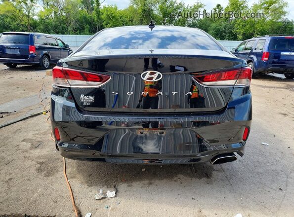 5NPE24AF3JH611820 2018 HYUNDAI SONATA Black Widok z tyłu
