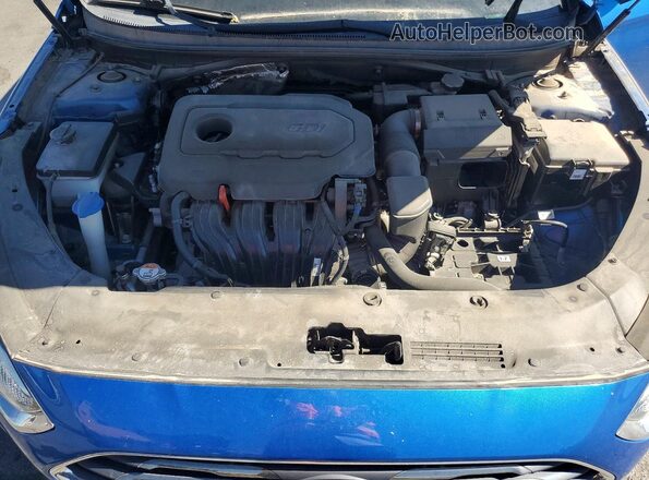 5NPE24AF3JH614894 2018 HYUNDAI SONATA Blue Սալոնի հետևի տեսք