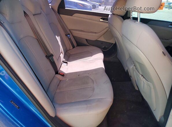 5NPE24AF3JH614894 2018 HYUNDAI SONATA Blue Հետևի նստատեղերի տեսք