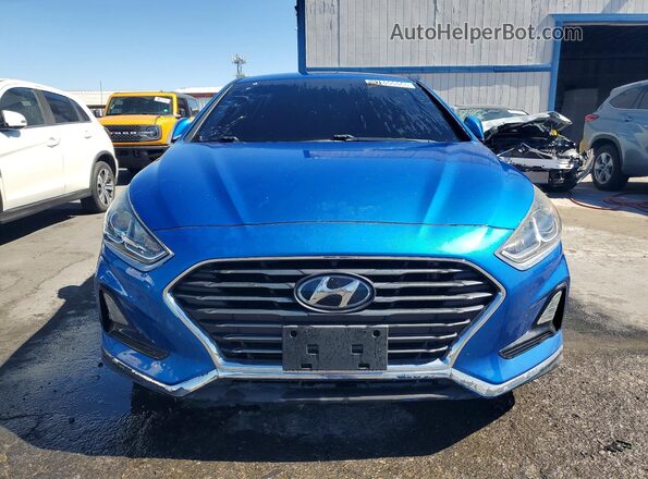 5NPE24AF3JH614894 2018 HYUNDAI SONATA Blue Դիմացի տեսք