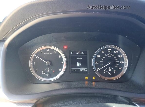 5NPE24AF3JH614894 2018 HYUNDAI SONATA Blue Սարքավորումների վահանակի տեսք