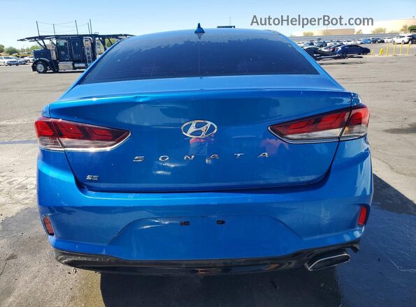 5NPE24AF3JH614894 2018 HYUNDAI SONATA Blue Հետևի տեսք