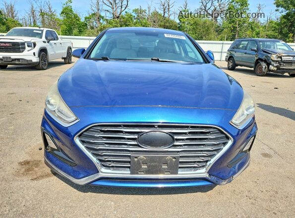 5NPE24AF3JH660693 2018 HYUNDAI SONATA Blue წინა ხედი