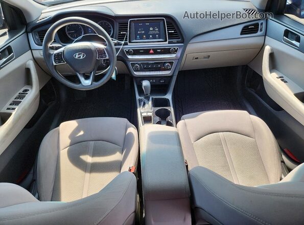 5NPE24AF3JH660693 2018 HYUNDAI SONATA Blue წინა პანელის ხედი