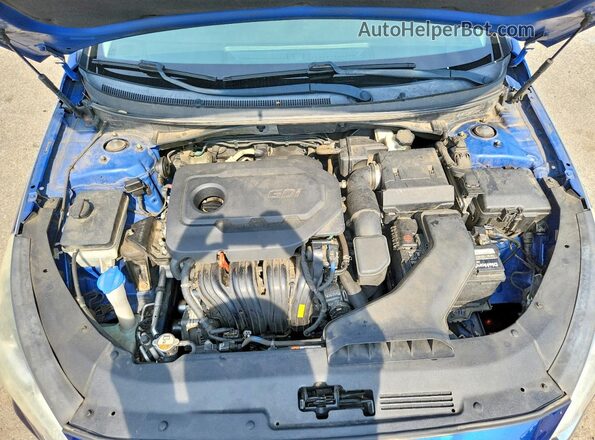 5NPE24AF3JH660693 2018 HYUNDAI SONATA Blue უკანა სალონის ხედი