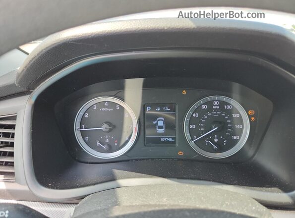 5NPE24AF3KH751724 2019 HYUNDAI SONATA White ხელსაწყოთა პანელის ხედი