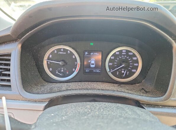 5NPE24AF3KH766885 2019 HYUNDAI SONATA Серебряный Вид щитка приборов