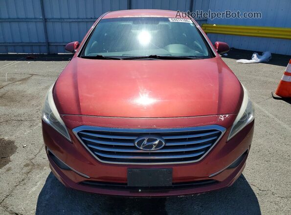 5NPE24AF4GH346253 2016 HYUNDAI SONATA Red Widok z przodu
