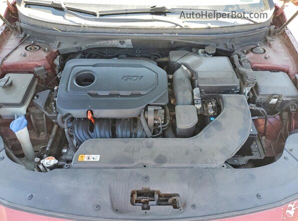 5NPE24AF4GH346253 2016 HYUNDAI SONATA Red Widok wnętrza z tyłu