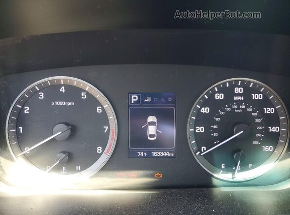 5NPE24AF4GH346253 2016 HYUNDAI SONATA Red Widok zestawu wskaźników