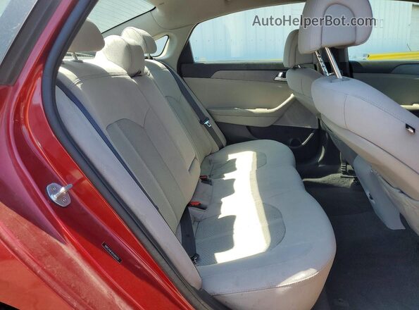 5NPE24AF4GH346253 2016 HYUNDAI SONATA Red Widok tylnych siedzeń
