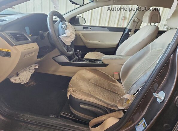 5NPE24AF4GH347287 2016 HYUNDAI SONATA Brown Front interior view