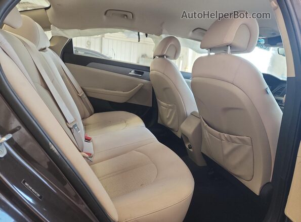 5NPE24AF4GH347287 2016 HYUNDAI SONATA Brown Rear seats view