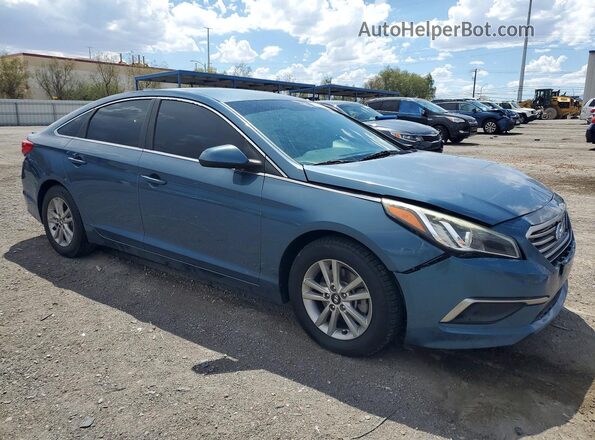5NPE24AF4GH383061 2016 HYUNDAI SONATA Blue Przód prawy