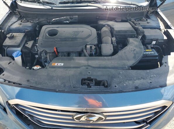 5NPE24AF4GH383061 2016 HYUNDAI SONATA Blue Widok wnętrza z tyłu
