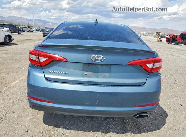 5NPE24AF4GH383061 2016 HYUNDAI SONATA Blue Widok z tyłu