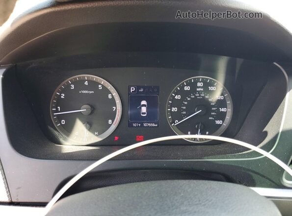 5NPE24AF4GH383061 2016 HYUNDAI SONATA Blue Widok zestawu wskaźników
