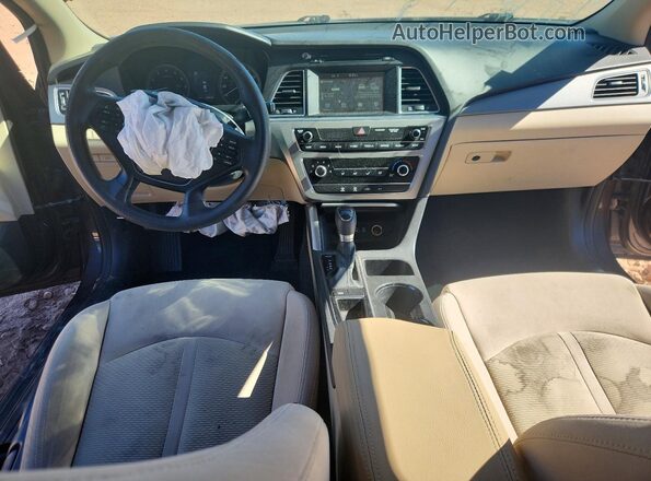 5NPE24AF4GH386106 2016 HYUNDAI SONATA Charcoal Вид панелі приладів