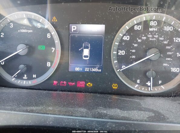 5NPE24AF4GH395467 2016 HYUNDAI SONATA Black უკანა სავარძლების ხედი
