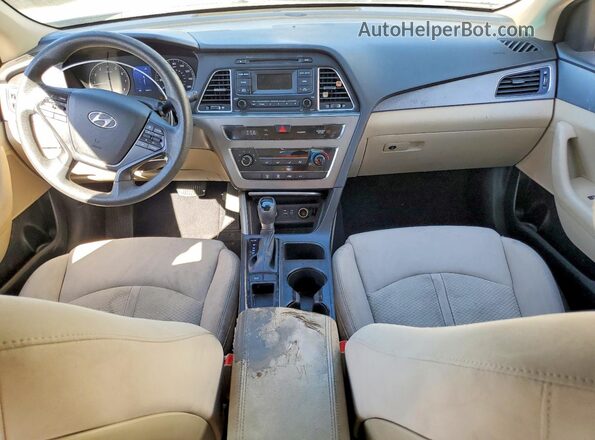 5NPE24AF4HH455412 2017 HYUNDAI SONATA Blue Առջևի վահանակի տեսք