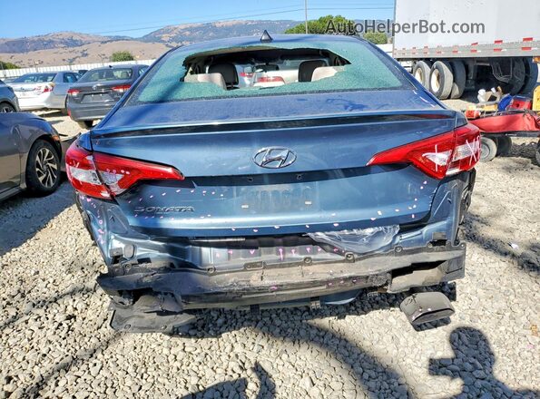 5NPE24AF4HH455412 2017 HYUNDAI SONATA Blue Հետևի տեսք