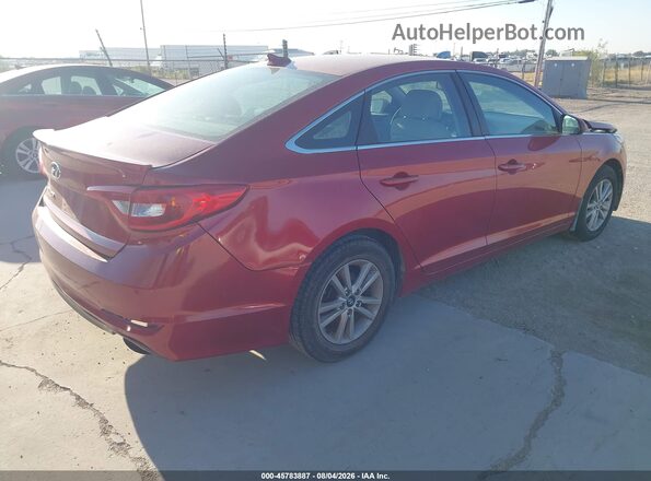 5NPE24AF4HH489267 2017 HYUNDAI SONATA Red Հետևի աջ