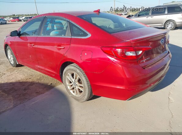 5NPE24AF4HH489267 2017 HYUNDAI SONATA Red Հետևի ձախ