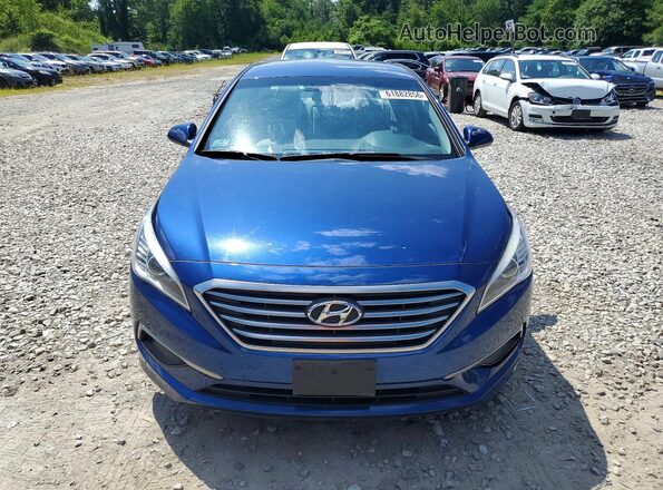 5NPE24AF4HH543666 2017 HYUNDAI SONATA Blue Вид спереду