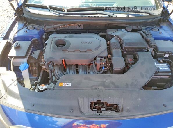 5NPE24AF4HH543666 2017 HYUNDAI SONATA Blue Вид задньої частини салону