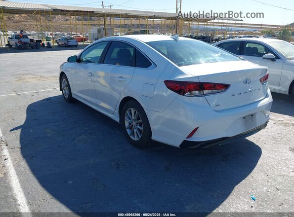 5NPE24AF4JH607825 2018 HYUNDAI SONATA Белый Задняя левая четверть