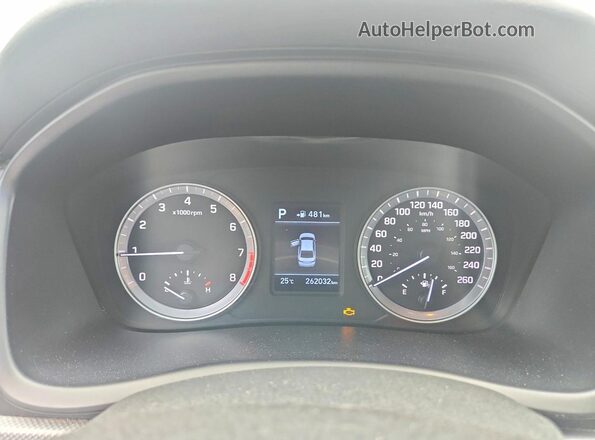 5NPE24AF4JH625757 2018 HYUNDAI SONATA Черный Вид щитка приборов