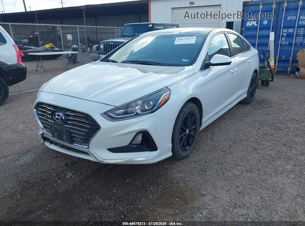5NPE24AF4JH658371 2018 HYUNDAI SONATA Белый Передняя левая четверть