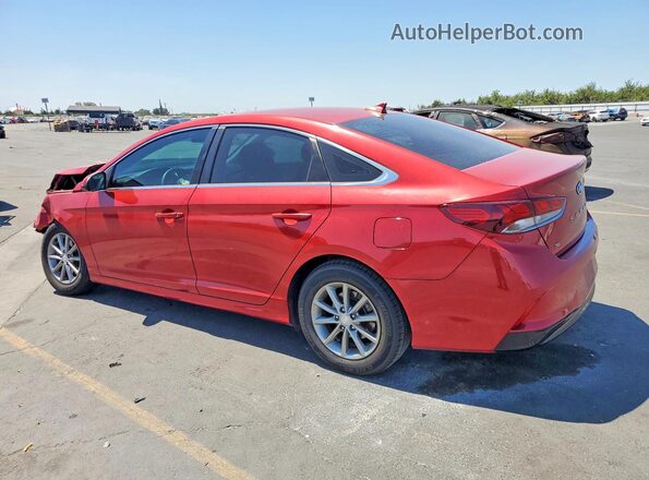 5NPE24AF4JH672934 2018 HYUNDAI SONATA Red Задня ліва чверть