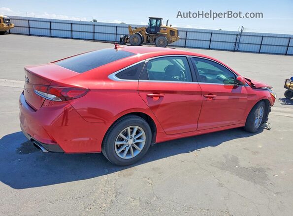 5NPE24AF4JH672934 2018 HYUNDAI SONATA Red Задня права чверть