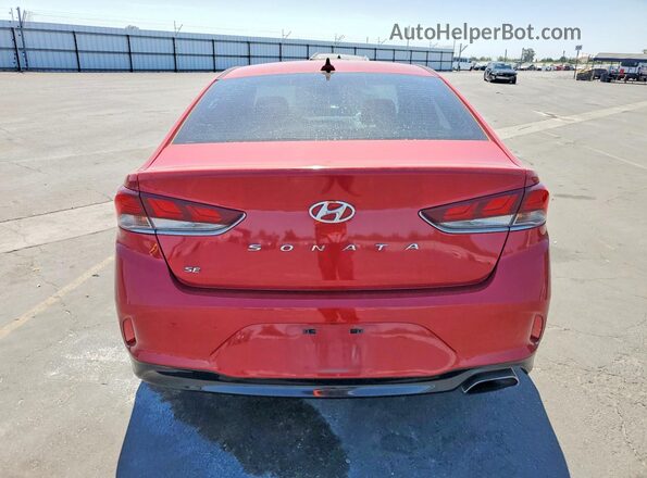 5NPE24AF4JH672934 2018 HYUNDAI SONATA Red Вид ззаду